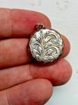 Victorian Round Sterling Silver Locket Pendant