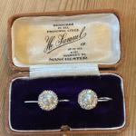 Art Deco Sterling Silver Pearl Drop Earrings