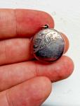 Victorian Round Sterling Silver Locket Pendant