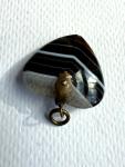 Victorian Puffy Heart Agate Pendant