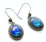 1920s Sterling Silver Morpho Butterfly Earrings