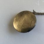 Victorian Enamel Mourning Locket Pendant Necklace