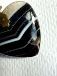 Victorian Puffy Heart Agate Pendant