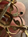 Edwardian 9ct Gold Peridot & Seed Pearl Brooch