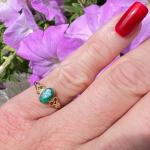Vintage 9ct Gold Agate Cameo Ring, 1913