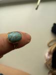 Victorian 9ct Gold Turquoise Cabochon Dress Ring