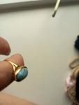 Victorian 9ct Gold Turquoise Cabochon Dress Ring