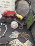 Mixed Vintage Collectibles: Jewelry, Stamps & More