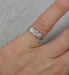 Vintage 18ct Gold Old Cut Diamond Trilogy Ring