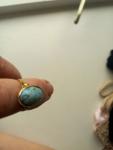 Victorian 9ct Gold Turquoise Cabochon Dress Ring