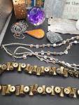 Mixed Vintage Collectibles: Jewelry, Stamps & More