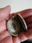 Vintage Silver Oval Locket Necklace