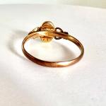 Vintage 9ct Gold Agate Cameo Ring, 1913