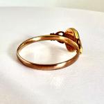 Vintage 9ct Gold Agate Cameo Ring, 1913