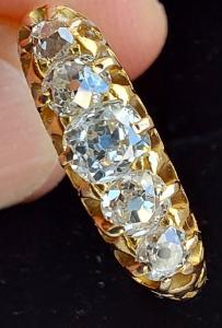 18Ct Gold Vintage Diamond Eternity Wedding Ring