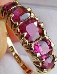 Victorian 15Ct Gold Garnet Engagement Ring Size P