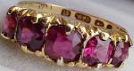 Victorian 15Ct Gold Garnet Engagement Ring Size P