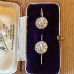 Art Deco Sterling Silver Pearl Drop Earrings