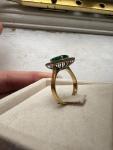 1950s Art Deco Emerald Engagement Ring in 18K Gold