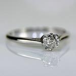 Art Deco Platinum Old Cut Diamond Engagement Ring