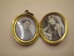 Victorian Blue Enamel Crucifix Locket Pendant