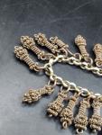 Victorian Era White Metal Tassel Bracelet