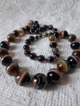 Bulls Eye Banded Agate Beads Necklace