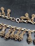 Victorian Era White Metal Tassel Bracelet