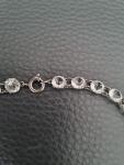 1920s Art Deco Platinum Necklace with Glass Stone