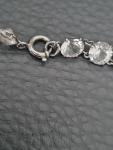1920s Art Deco Platinum Necklace with Glass Stone