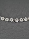 1920s Art Deco Platinum Necklace with Glass Stone
