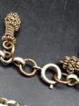 Victorian Era White Metal Tassel Bracelet