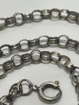 Victorian Sterling Silver Ridged Belcher Chain Necklace