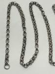 Victorian Sterling Silver Ridged Belcher Chain Necklace