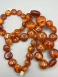 Butterscotch Amber Vintage Beaded Necklace