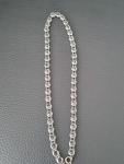 1920s Art Deco Platinum Necklace with Glass Stone