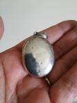 Vintage Silver Oval Locket Necklace
