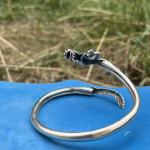 Antique Chinese Sterling Dragon Bypass Bracelet