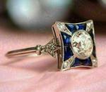 Art Deco 2.50ct Diamond Engagement Ring in 14K Gold