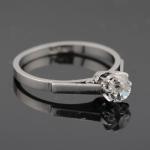 Antique Platinum Old Mine Cut Diamond Ring