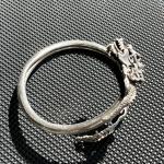 Antique Chinese Sterling Dragon Bypass Bracelet