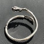 Antique Chinese Sterling Dragon Bypass Bracelet