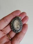 Vintage Silver Oval Locket Necklace