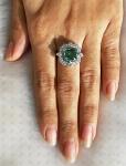 Art Deco 2.5 Ct Emerald Cut Engagement Ring