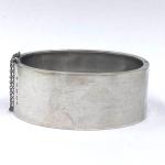 Victorian Hinged Sterling Silver Antique Bangle