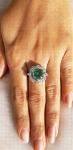 Art Deco 2.5 Ct Emerald Cut Engagement Ring