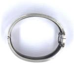 Victorian Hinged Sterling Silver Antique Bangle
