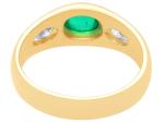 Victorian 22ct Gold Ring with Emerald & Diamond