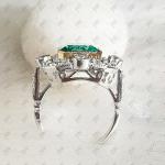 Art Deco 2.5 Ct Emerald Cut Engagement Ring