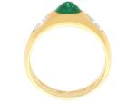 Victorian 22ct Gold Ring with Emerald & Diamond